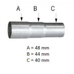 Uitlaat verloopstuk Ø 40 - 44 - 48 mm