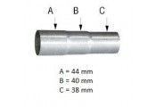 Uitlaat verloopstuk Ø 38 - 40 - 44 mm