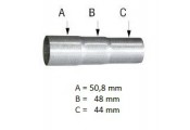 Uitlaat verloopstuk Ø 44 - 48 - 50,8 mm