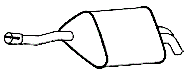 Einddemper MERCEDES C180 C200 CL203 1.8 2.0